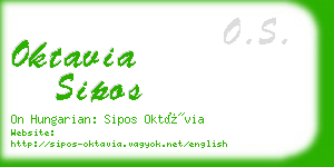 oktavia sipos business card